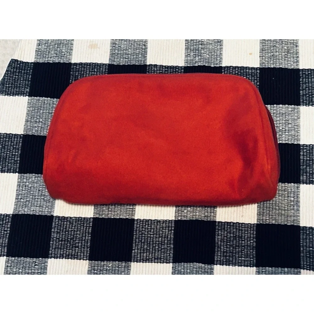 CHANEL Beauty Cosmetic Makeup Bag Pouch Clutch (RED and White) 10
